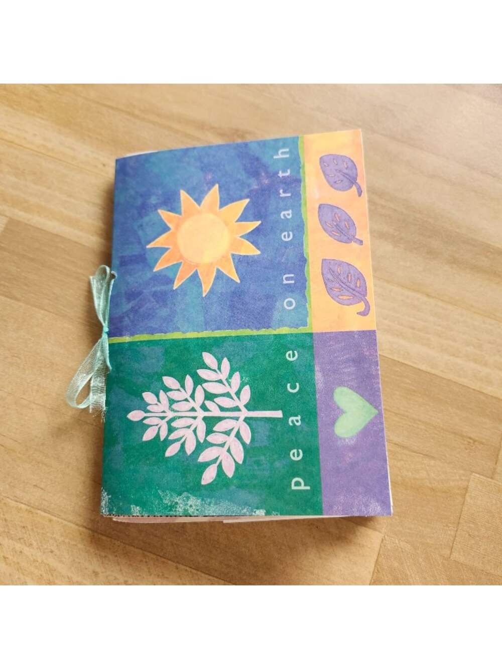 Handmade Junk Journal Booklet 60 pages Peace On Earth